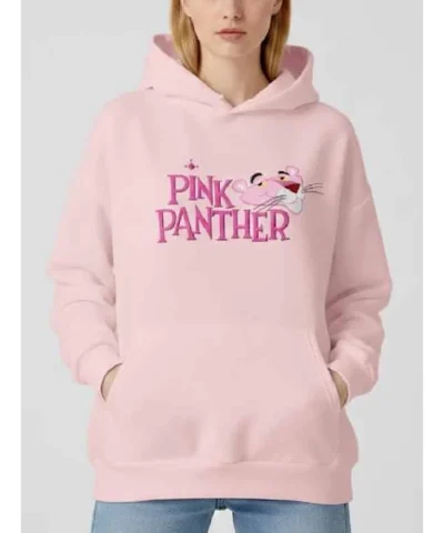 Pink Panther Printed Hoodie Front View