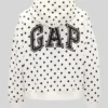 Polka Dot Spots White Hoodie