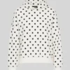 Polka Dot White Hoodie