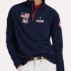 Polo Ralph Lauren Team USA Milano Cortina Winter Olympics Half-Zip Fleece Pullover Jacket