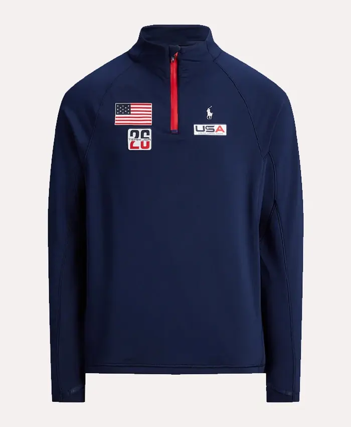 Polo Ralph Lauren Team USA Quarter Zip Navy Pullover Jacket