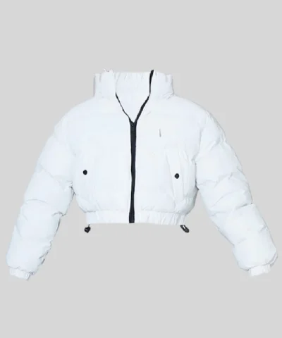 Pretty Little Thing White Puffer Jacket