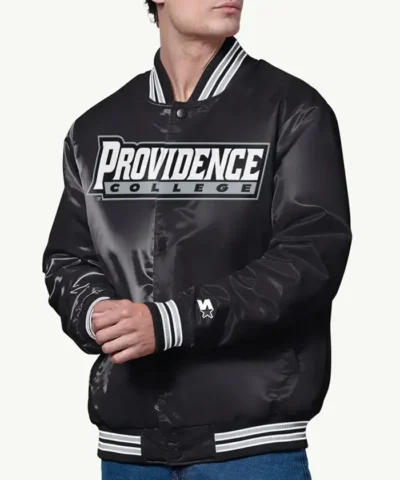 Providence Friars Varsity Satin Black Jacket