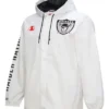 Raiders Coaches Full-Snap White Hoodie