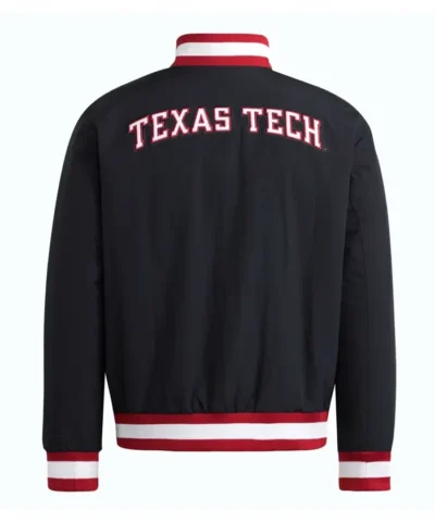 Raiders Texas Tech Red Black Snap Tap Buttoned Coaches Dugout Jacket