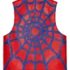 Red Vanson Leathers Spider Web Vest