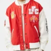 Red and White Varsity Jacket