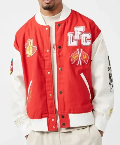 Red and White Varsity Jacket
