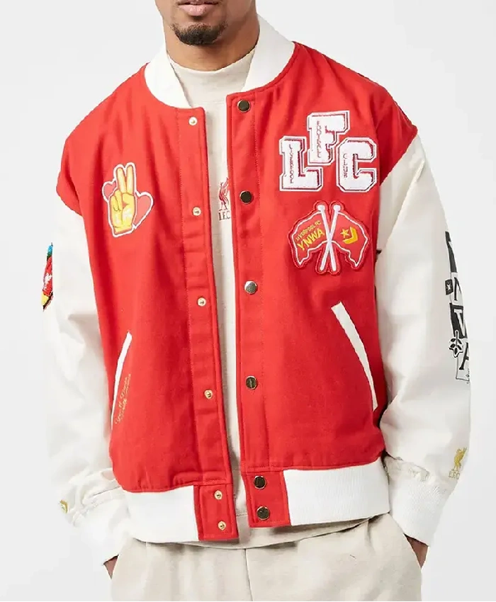 Red and White Varsity Jacket