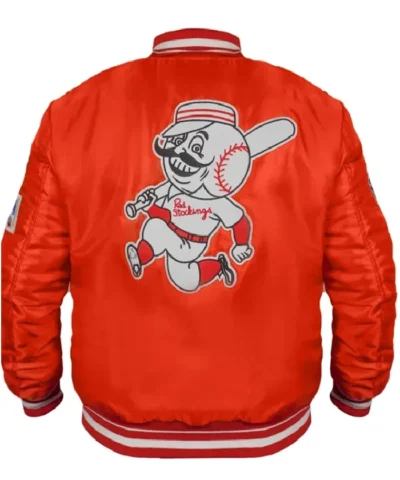 Alternative view of Cincinnati Reds Retro Classic Rib Bomber Jacket