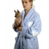 Reese Witherspoon Cloud Patches Light Blue Bathrobe