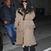 Rihanna Oversized Fur Trimmed Coat For Sale