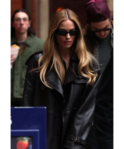 Shop Now Robbie Long Black Leather Coat