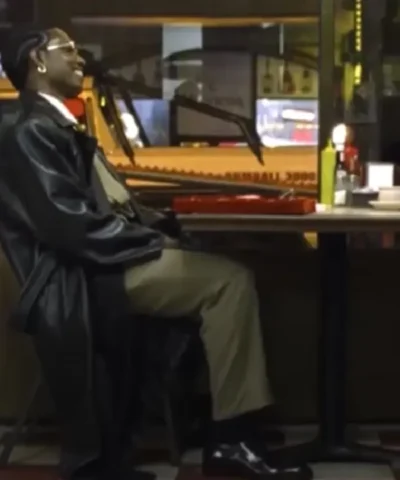 Rocky 2026 Campaign Black Leather Coat