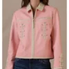 Womens-Rodeo-Chaparral-Pink-Leather-Jacket