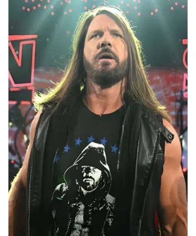 Rumble 2026 AJ Styles Black Leather Vest