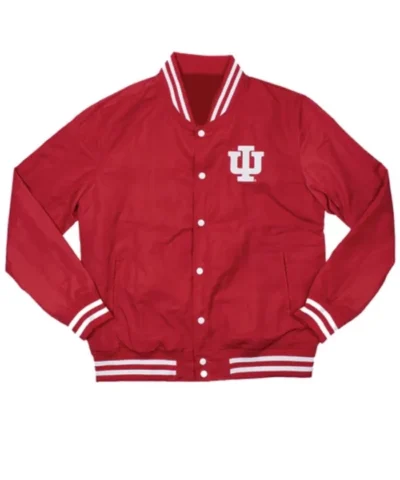 Script Crimson Indiana Hoosiers Bomber Jacket