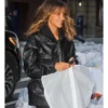 Sharon Crime 101 2026 Halle Berry Black Leather Jacket