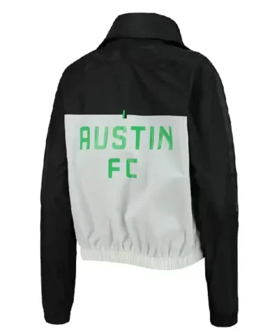 Shop Austin FC Black And White Full-Zipper Bomber Jacket For Sale