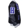 Shop Charlotte Hornets Black Letterman Wool Varsity Jacket for Sale
