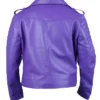 Shop Jalen Hurts Purple Leather Jacket Buy Now