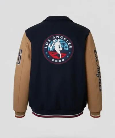 Shop LA All-Star Game Blue and Tan Varsity Jacket For Sale