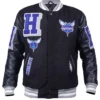 Shop Now Charlotte Hornets Black Wool Bomber Varsity Jacket