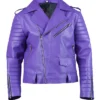 Shop Now Jalen Hurts Purple Leather Jacket