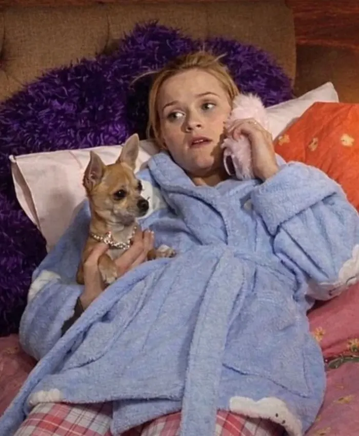 Shop Reese Witherspoon Cloud Patches Light Blue Bathrobe For Sale