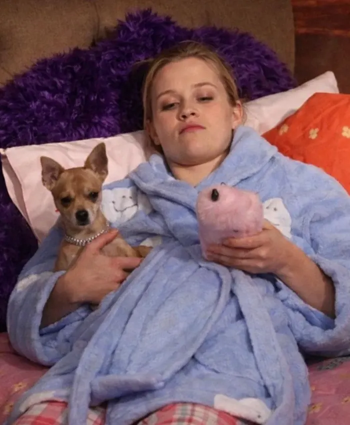 Shop Reese Witherspoon Cloud Patches Light Blue Bathrobe