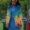 Shrinking Jessica Williams Printed Blazer