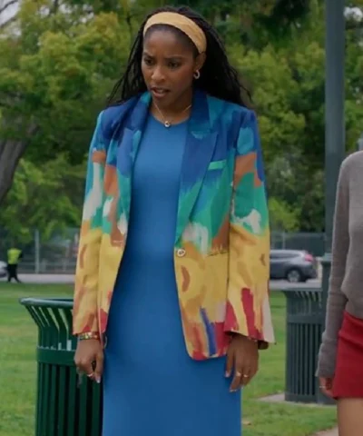 Shrinking Jessica Williams Printed Blazer