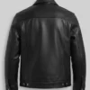 Sleek mens leather outerwear with contemporary slim-fit cut and durable material