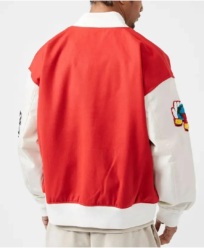 Snap Varsity Red and White Jacket