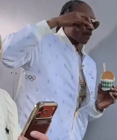 Snoop Dogg Winter Olympics Milano Cortina White Jacket