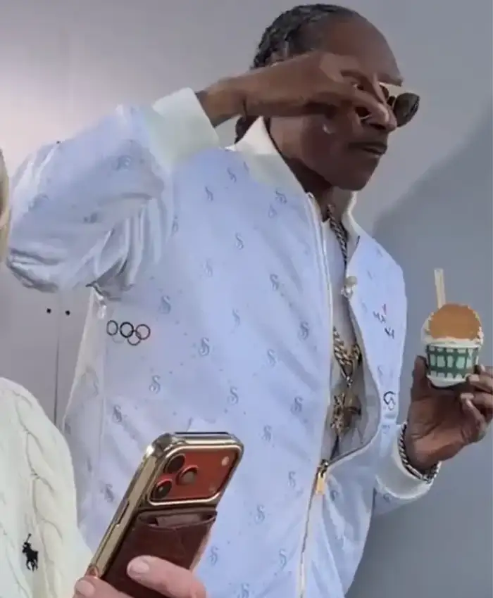 Snoop Dogg Winter Olympics Milano Cortina White Jacket