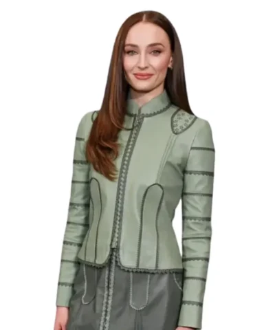 Sophie Turner Film Festival 2026 Leather Jacket