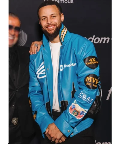 Stephen Curry NBA All Star Jeff Hamilton Blue Jacket