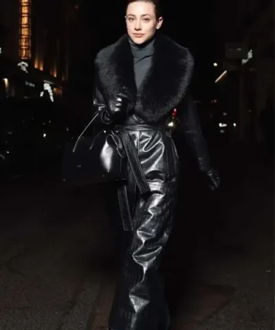 Street Style Lili Reinhart Black Trench Coat