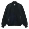 Stussy Sport Melton Varsity Bomber Jacket Black