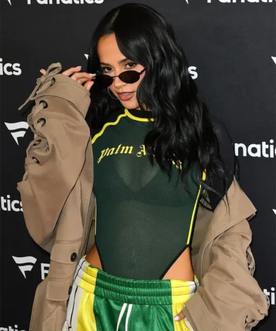 Becky G Super Bowl Trench Coat