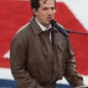 Super Bowl 60 National Anthem Charlie Puth Brown Leather Jacket