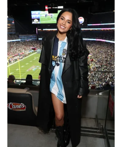 Super Bowl LX Becky G Leather Coat