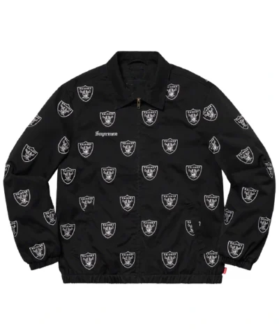 Supreme NFL x Raiders x '47 Embroidered Harrington Jacket