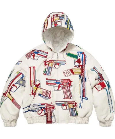 Supreme SS26 Guns Leather Jacket