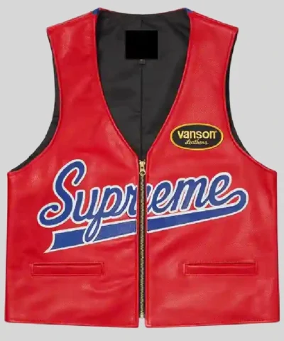 Supreme x Vanson Leathers Spider Web Vest
