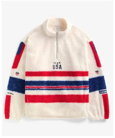 Team USA Cream Sherpa Jacket