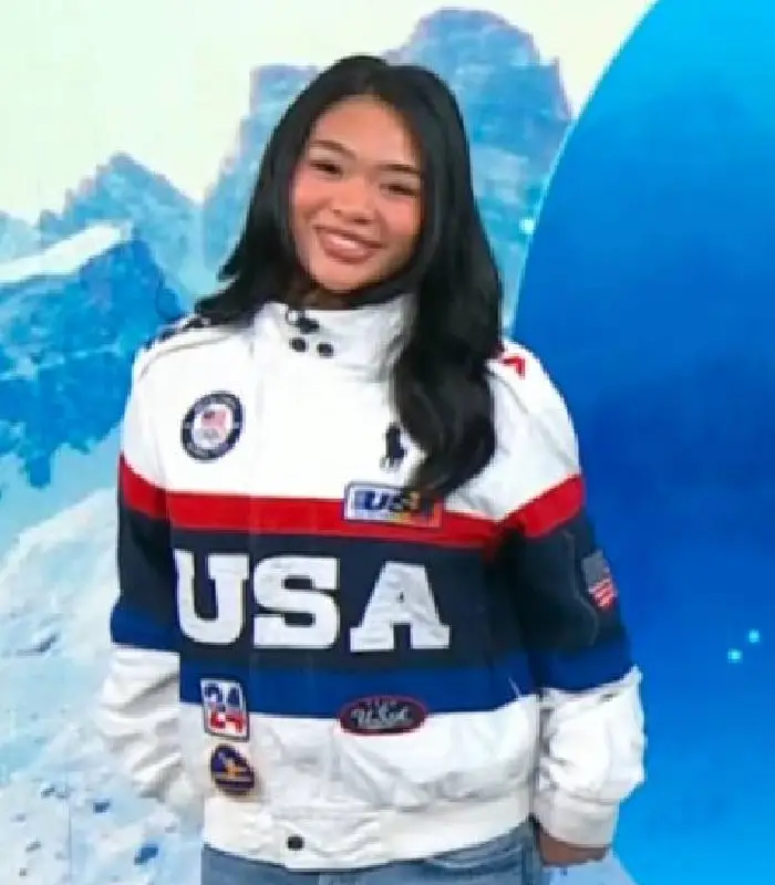 The Today Show Suni Lee White Team USA Jacket