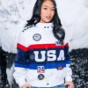 The Today Show Suni Lee White Team USA Jacket