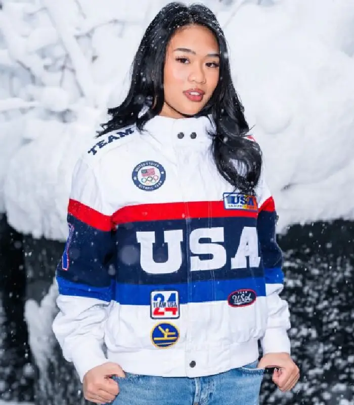 The Today Show Suni Lee White Team USA Jacket